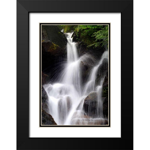 Falling Water II Black Modern Wood Framed Art Print with Double Matting by Taylor, Douglas