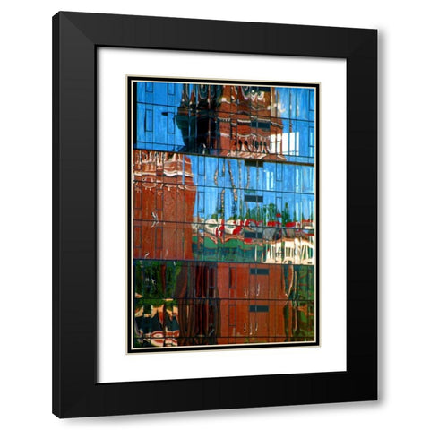 King Street Reflections Black Modern Wood Framed Art Print with Double Matting by Taylor, Douglas