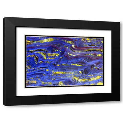 Banded Iron II Black Modern Wood Framed Art Print with Double Matting by Taylor, Douglas