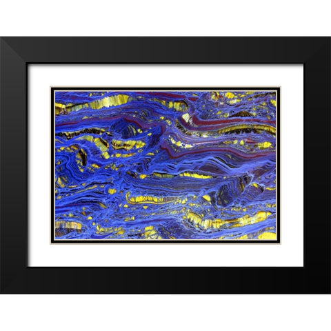 Banded Iron II Black Modern Wood Framed Art Print with Double Matting by Taylor, Douglas