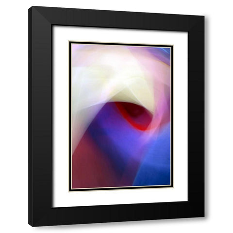 Solid Fluid Vapor Black Modern Wood Framed Art Print with Double Matting by Taylor, Douglas