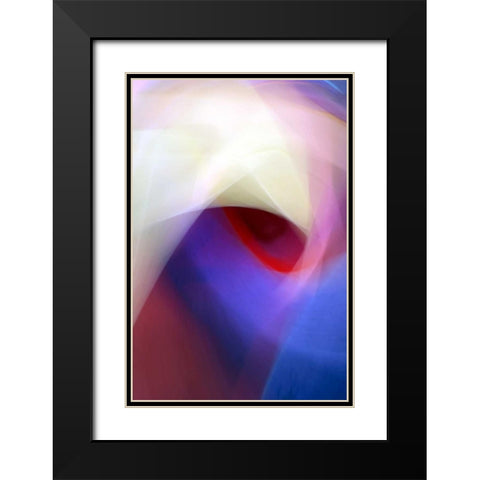 Solid Fluid Vapor Black Modern Wood Framed Art Print with Double Matting by Taylor, Douglas