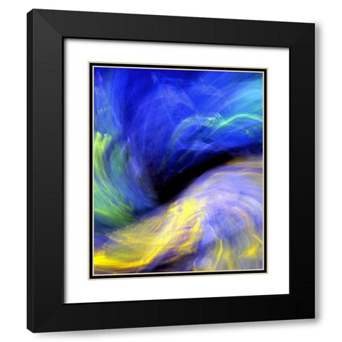 Black Opal Black Modern Wood Framed Art Print with Double Matting by Taylor, Douglas