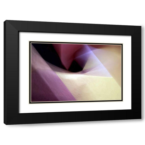 Angles Black Modern Wood Framed Art Print with Double Matting by Taylor, Douglas