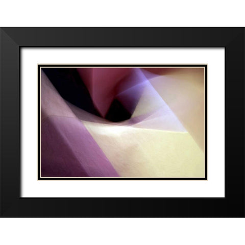 Angles Black Modern Wood Framed Art Print with Double Matting by Taylor, Douglas