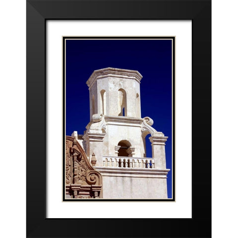 Unfinished Bell Tower Black Modern Wood Framed Art Print with Double Matting by Taylor, Douglas