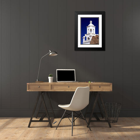 West Bell Tower Black Modern Wood Framed Art Print with Double Matting by Taylor, Douglas