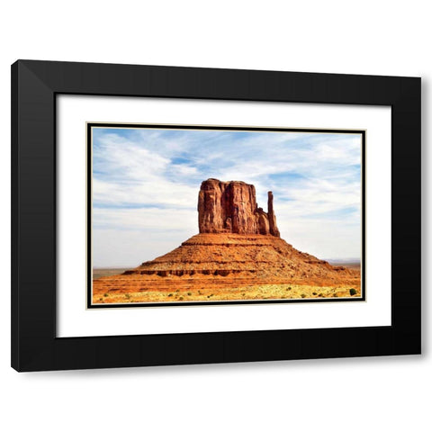 West Mitten Black Modern Wood Framed Art Print with Double Matting by Taylor, Douglas