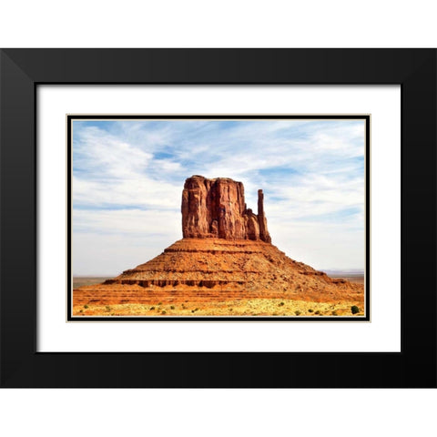 West Mitten Black Modern Wood Framed Art Print with Double Matting by Taylor, Douglas