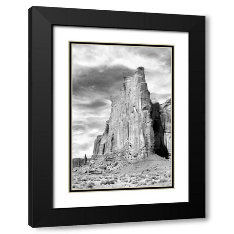 Monument Valley I BW Black Modern Wood Framed Art Print with Double Matting by Taylor, Douglas