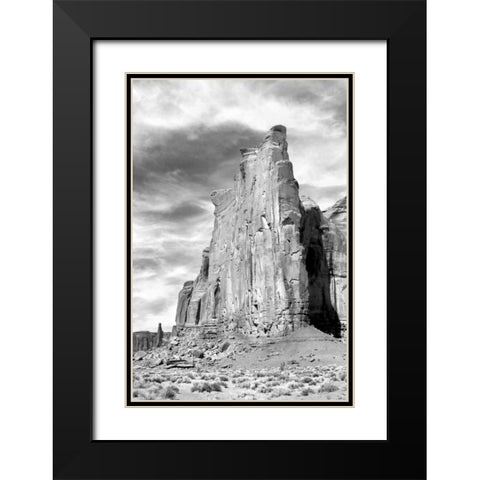 Monument Valley I BW Black Modern Wood Framed Art Print with Double Matting by Taylor, Douglas
