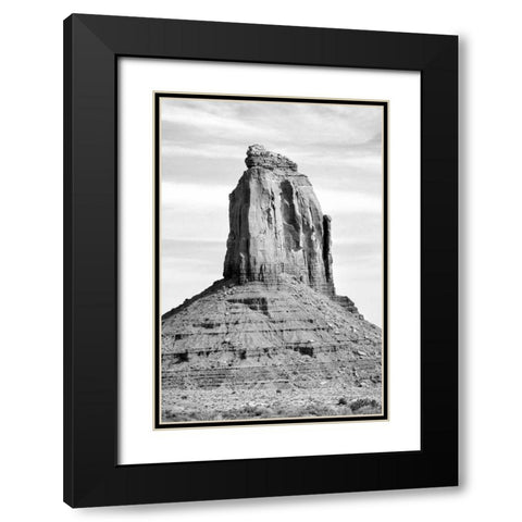 Monument Valley II BW Black Modern Wood Framed Art Print with Double Matting by Taylor, Douglas
