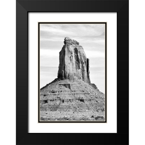 Monument Valley II BW Black Modern Wood Framed Art Print with Double Matting by Taylor, Douglas