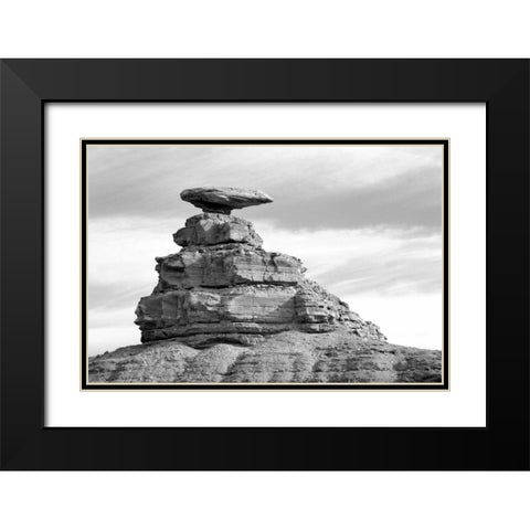 Mexican Hat BW Black Modern Wood Framed Art Print with Double Matting by Taylor, Douglas