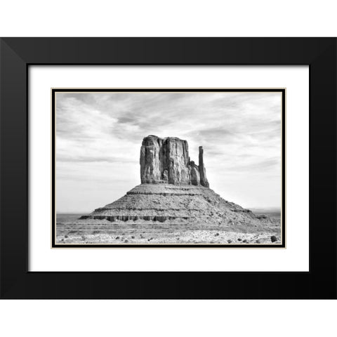 West Mitten BW Black Modern Wood Framed Art Print with Double Matting by Taylor, Douglas