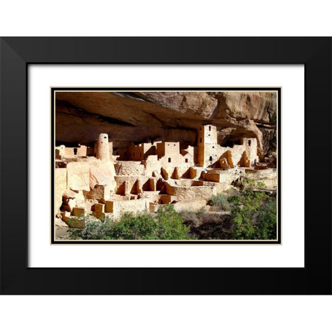 Cliff Palace Pueblo Black Modern Wood Framed Art Print with Double Matting by Taylor, Douglas