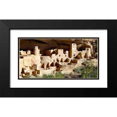 Cliff Palace at Mesa Verde Black Modern Wood Framed Art Print with Double Matting by Taylor, Douglas