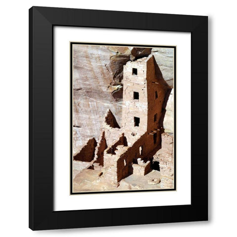 Square Tower House Black Modern Wood Framed Art Print with Double Matting by Taylor, Douglas