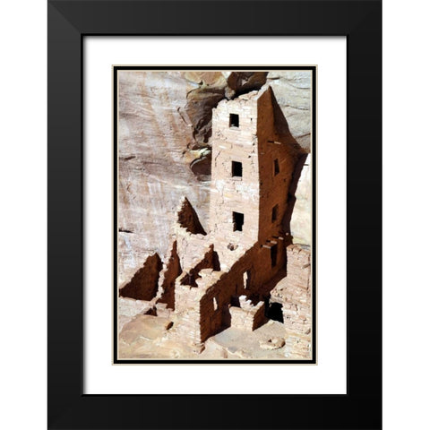 Square Tower House Black Modern Wood Framed Art Print with Double Matting by Taylor, Douglas