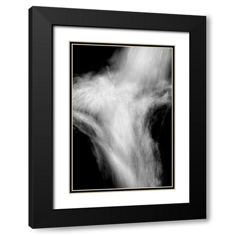 Falling Water III BW Black Modern Wood Framed Art Print with Double Matting by Taylor, Douglas