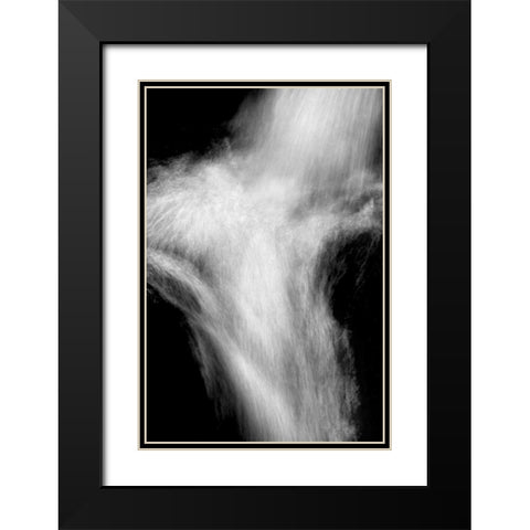 Falling Water III BW Black Modern Wood Framed Art Print with Double Matting by Taylor, Douglas