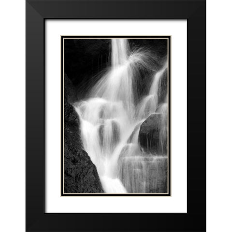 Falling Water IV BW Black Modern Wood Framed Art Print with Double Matting by Taylor, Douglas