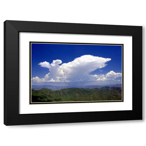 Distant Rain Black Modern Wood Framed Art Print with Double Matting by Taylor, Douglas