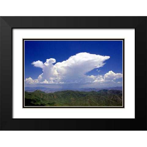 Distant Rain Black Modern Wood Framed Art Print with Double Matting by Taylor, Douglas