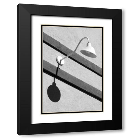 Lampshade BW Black Modern Wood Framed Art Print with Double Matting by Taylor, Douglas