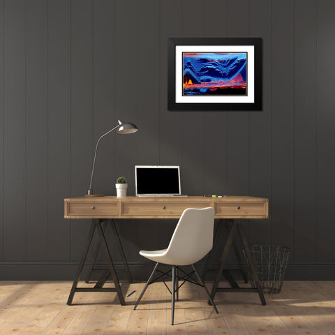 As the Dragon Stirs I Black Modern Wood Framed Art Print with Double Matting by Taylor, Douglas