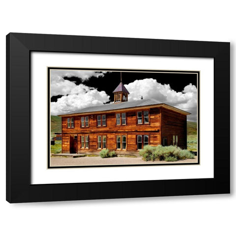 Abandoned Schoolhouse Black Modern Wood Framed Art Print with Double Matting by Taylor, Douglas