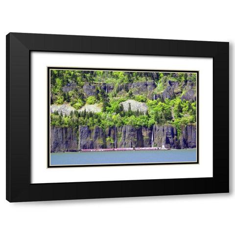 Columbia Gorge Black Modern Wood Framed Art Print with Double Matting by Taylor, Douglas