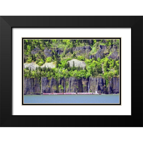 Columbia Gorge Black Modern Wood Framed Art Print with Double Matting by Taylor, Douglas
