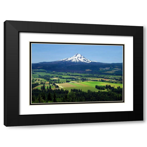 Hood River Black Modern Wood Framed Art Print with Double Matting by Taylor, Douglas