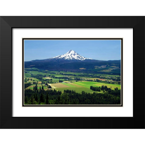 Hood River Black Modern Wood Framed Art Print with Double Matting by Taylor, Douglas