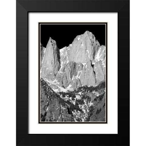 Morning on Mt. Whitney I BW Black Modern Wood Framed Art Print with Double Matting by Taylor, Douglas