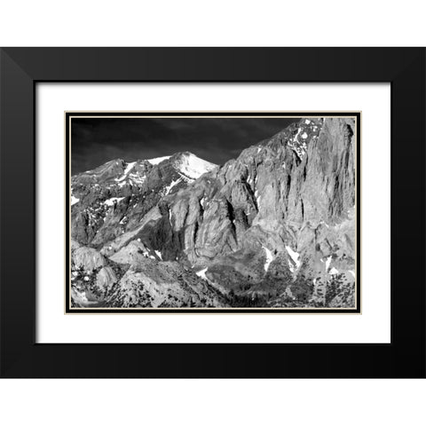 Sevehah Cliffs BW Black Modern Wood Framed Art Print with Double Matting by Taylor, Douglas