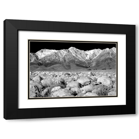 Independence Morning BW Black Modern Wood Framed Art Print with Double Matting by Taylor, Douglas