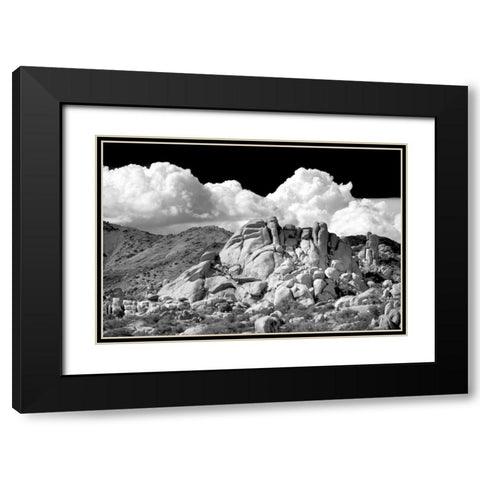 Texas Canyon Rocks BW Black Modern Wood Framed Art Print with Double Matting by Taylor, Douglas