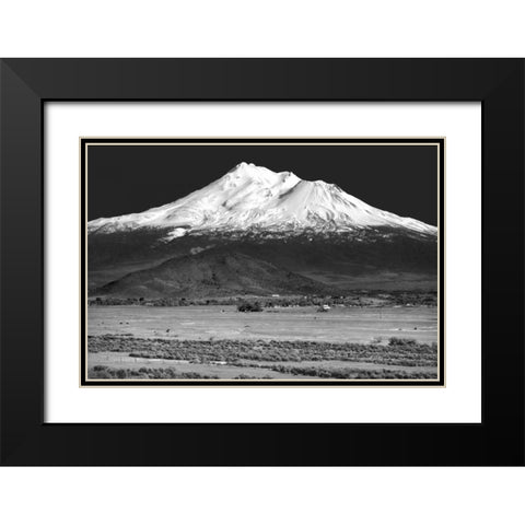Shasta County Spring BW Black Modern Wood Framed Art Print with Double Matting by Taylor, Douglas
