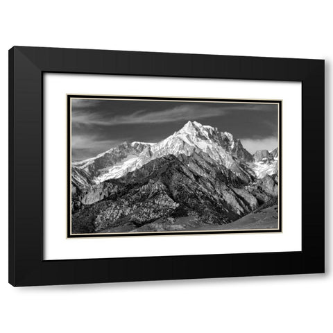 Mt. Williamson I BW Black Modern Wood Framed Art Print with Double Matting by Taylor, Douglas