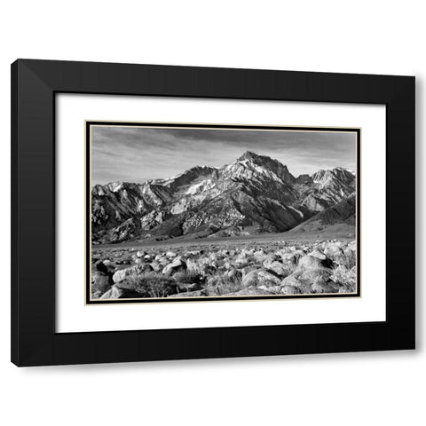 Mt. Williamson II BW Black Modern Wood Framed Art Print with Double Matting by Taylor, Douglas