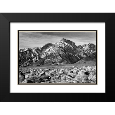 Mt. Williamson II BW Black Modern Wood Framed Art Print with Double Matting by Taylor, Douglas