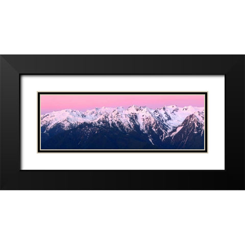 Dawn at Hurricane Ridge Black Modern Wood Framed Art Print with Double Matting by Taylor, Douglas