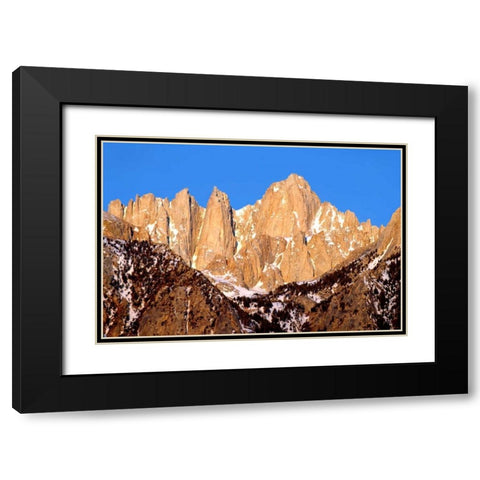 Mt. Whitney Morning Light Black Modern Wood Framed Art Print with Double Matting by Taylor, Douglas