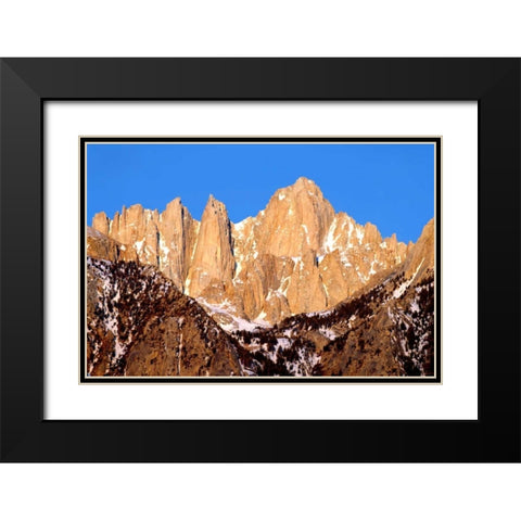 Mt. Whitney Morning Light Black Modern Wood Framed Art Print with Double Matting by Taylor, Douglas