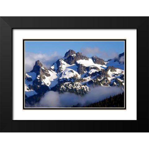 Goat Island Black Modern Wood Framed Art Print with Double Matting by Taylor, Douglas