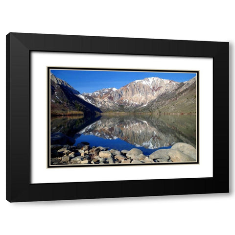 Laurel Mountain Reflections Black Modern Wood Framed Art Print with Double Matting by Taylor, Douglas