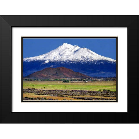Shasta County Spring Black Modern Wood Framed Art Print with Double Matting by Taylor, Douglas