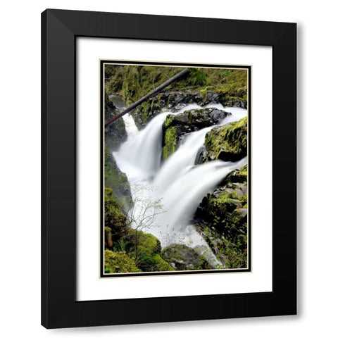 Sol Duc Falls I Black Modern Wood Framed Art Print with Double Matting by Taylor, Douglas
